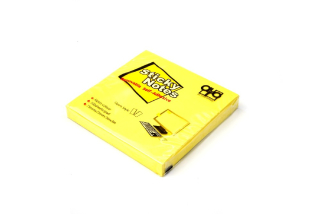 Samolepící bloček AURO 75x75 žlutý neon