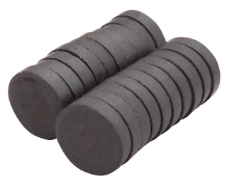 Magnet kulatý černý 20 mm, 20 ks/bal