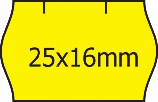 Cenová etiketa 25 x 16 CONTACT, 1100 etiket, žlutá