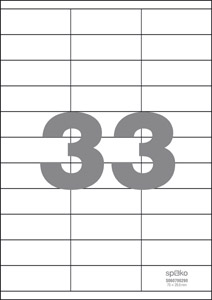Etiketa Spoko, 70 x 25,4 mm, bílá