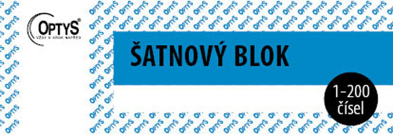 Tiskopis OPTYS Šatnový blok 1-200 s perforací modrý