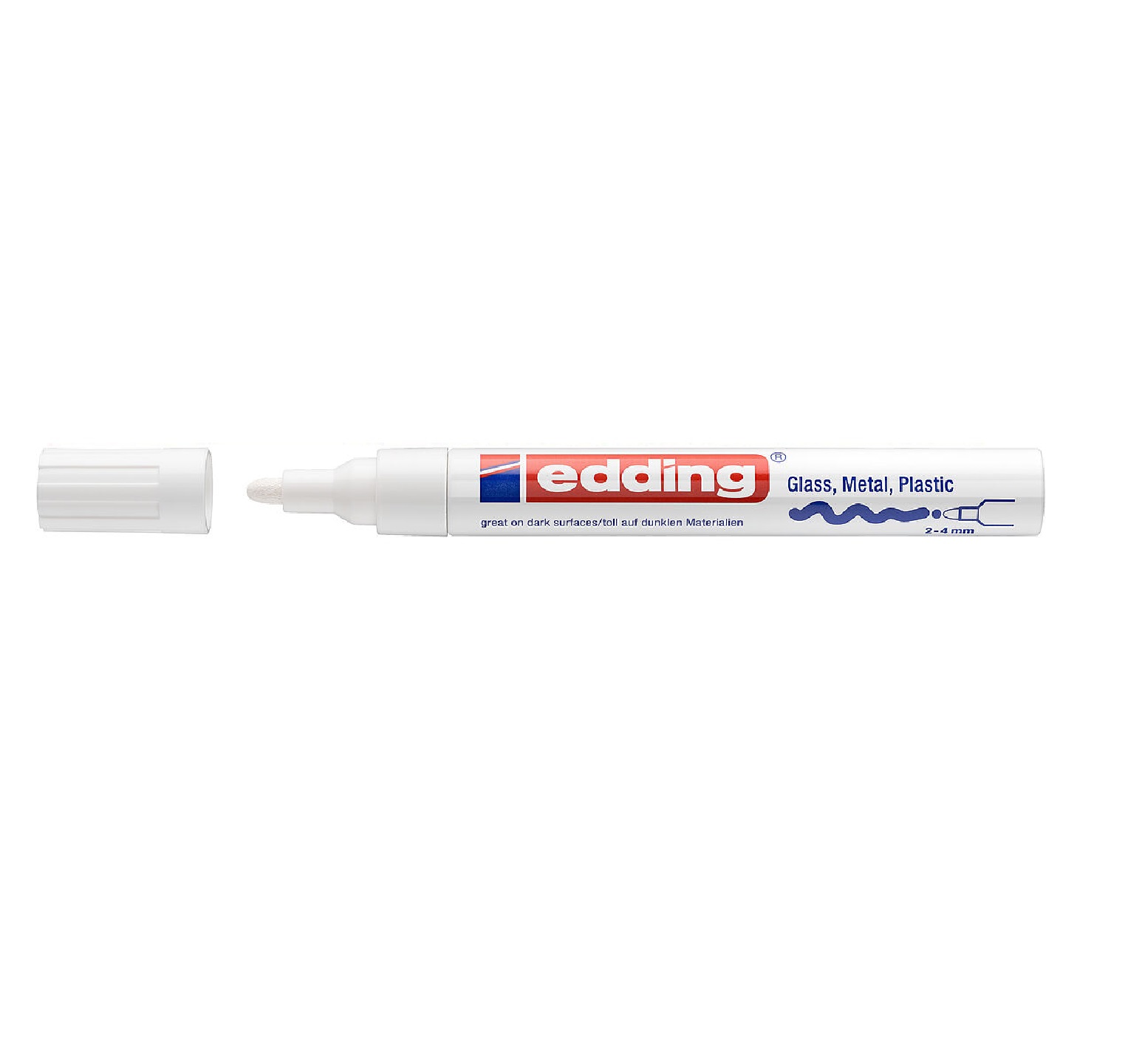 Lakový značkovač Edding 750 (2-4 mm) - bílý