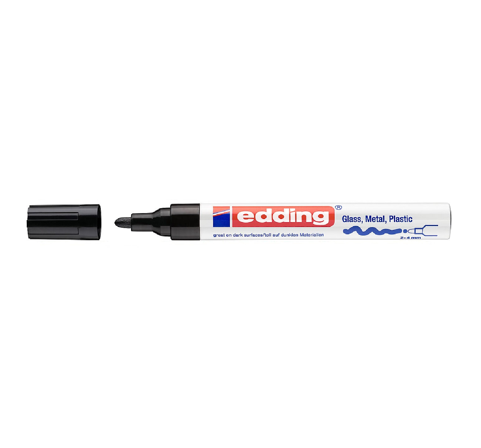 Lakový značkovač Edding 750 (2-4 mm) - černý