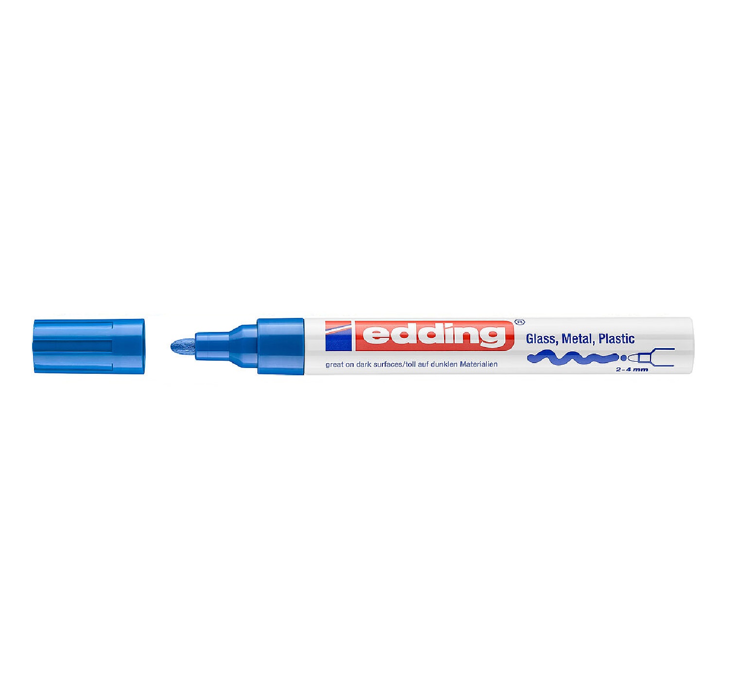Lakový značkovač Edding 750 (2-4 mm) - modrý