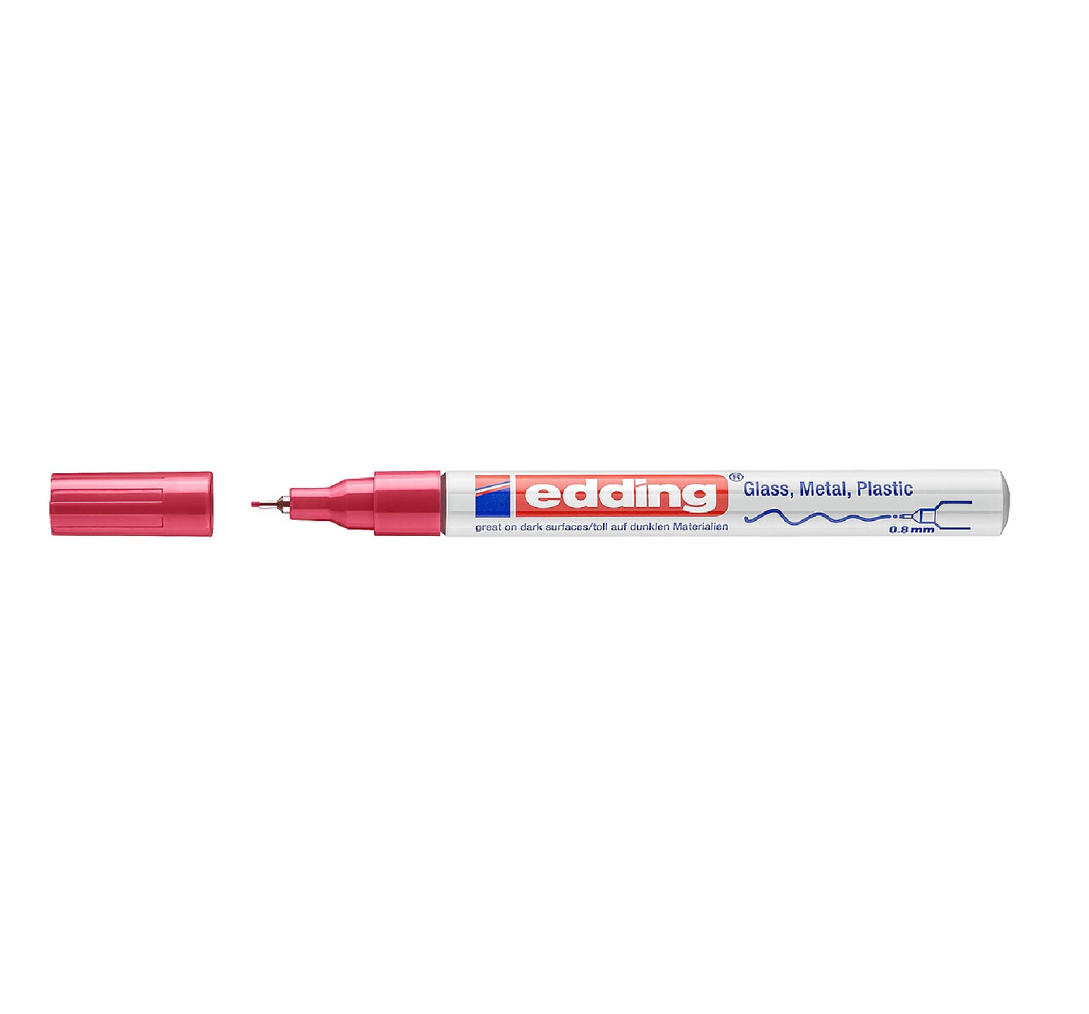Lakový značkovač Edding 780 (0,8 mm) - červený