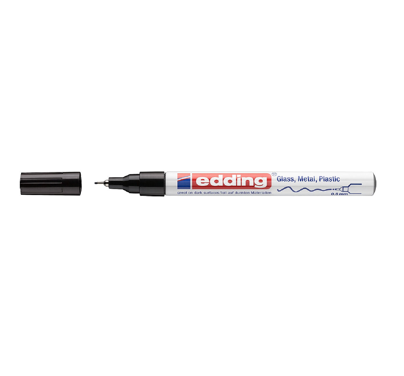 Lakový značkovač Edding 780 (0,8 mm) - černý