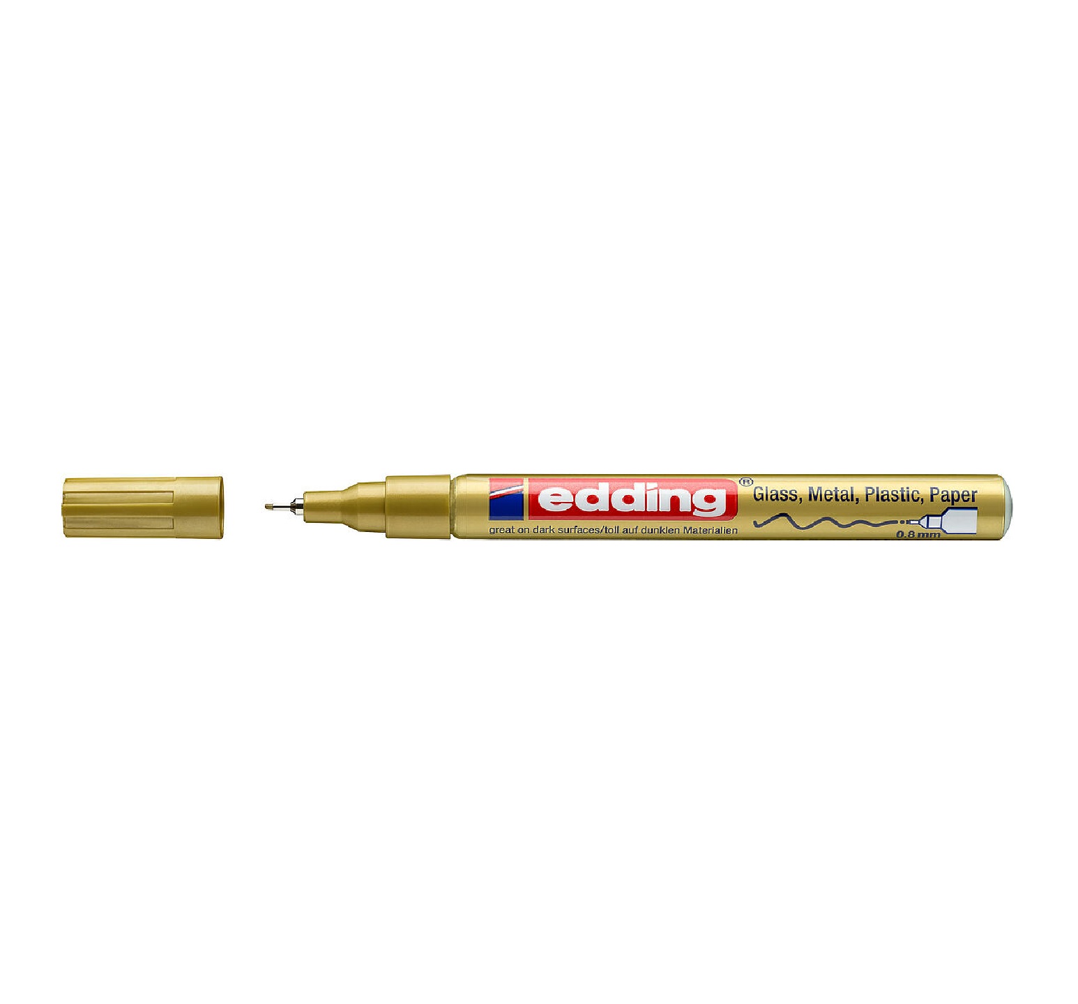 Lakový značkovač Edding 780 (0,8 mm) - zlatý
