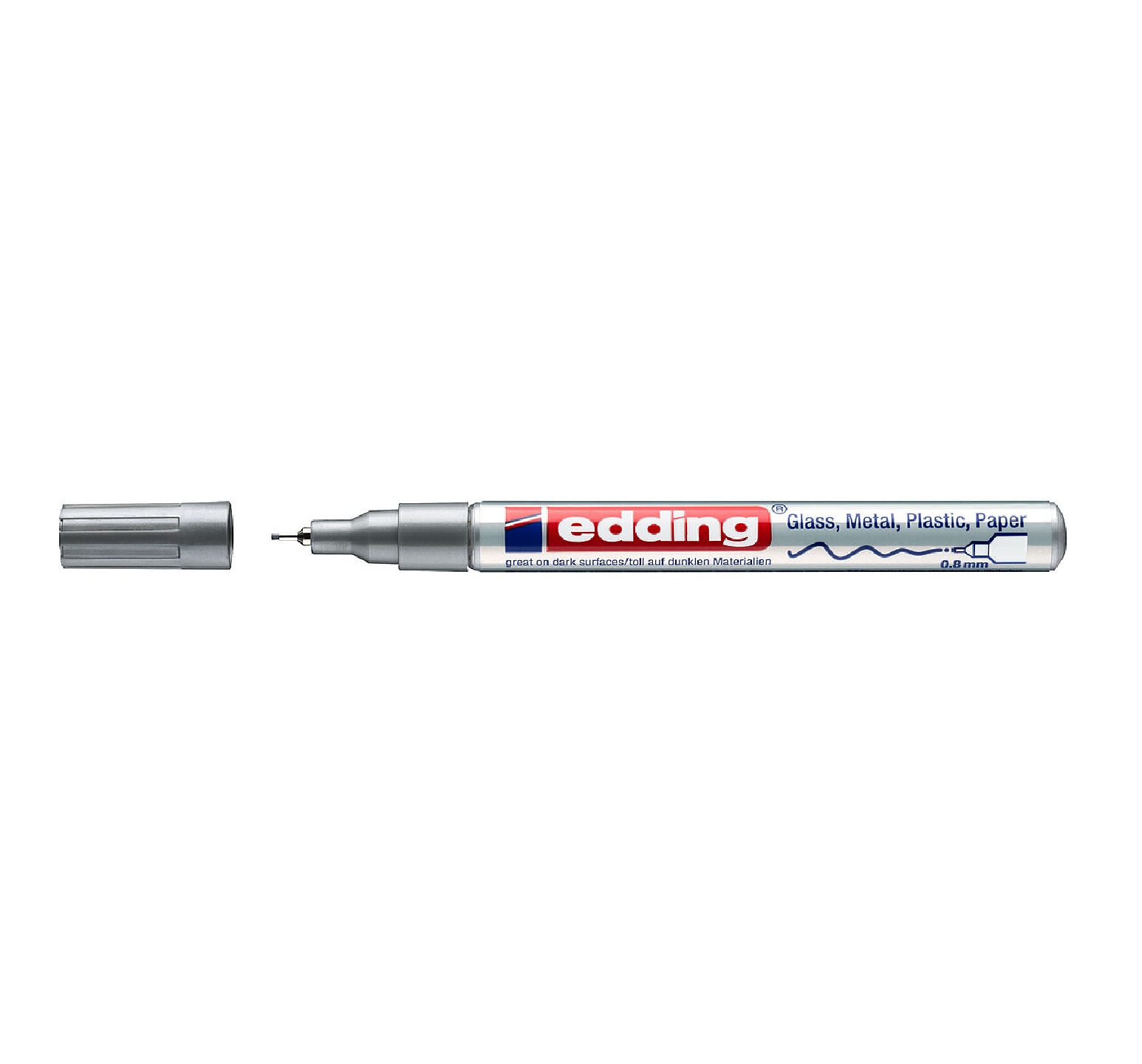 Lakový značkovač Edding 780 (0,8 mm) - stříbrný