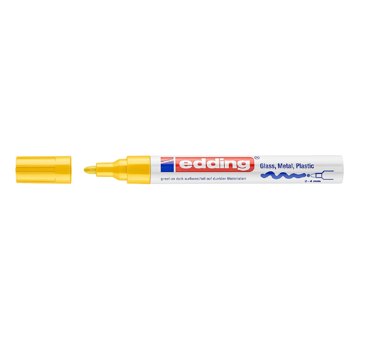 Lakový značkovač Edding 750 (2-4 mm) - žlutý