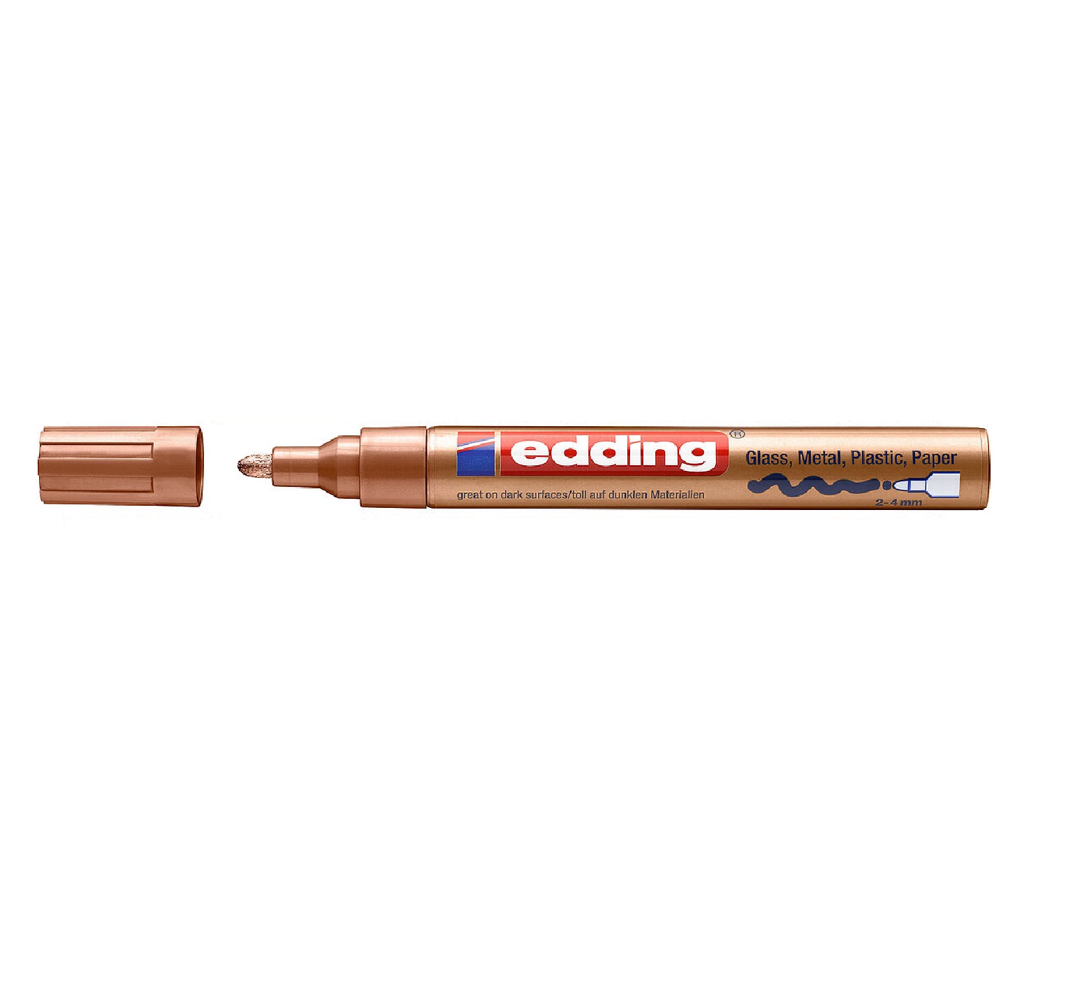 Lakový značkovač Edding 750 (2-4 mm) - měděný
