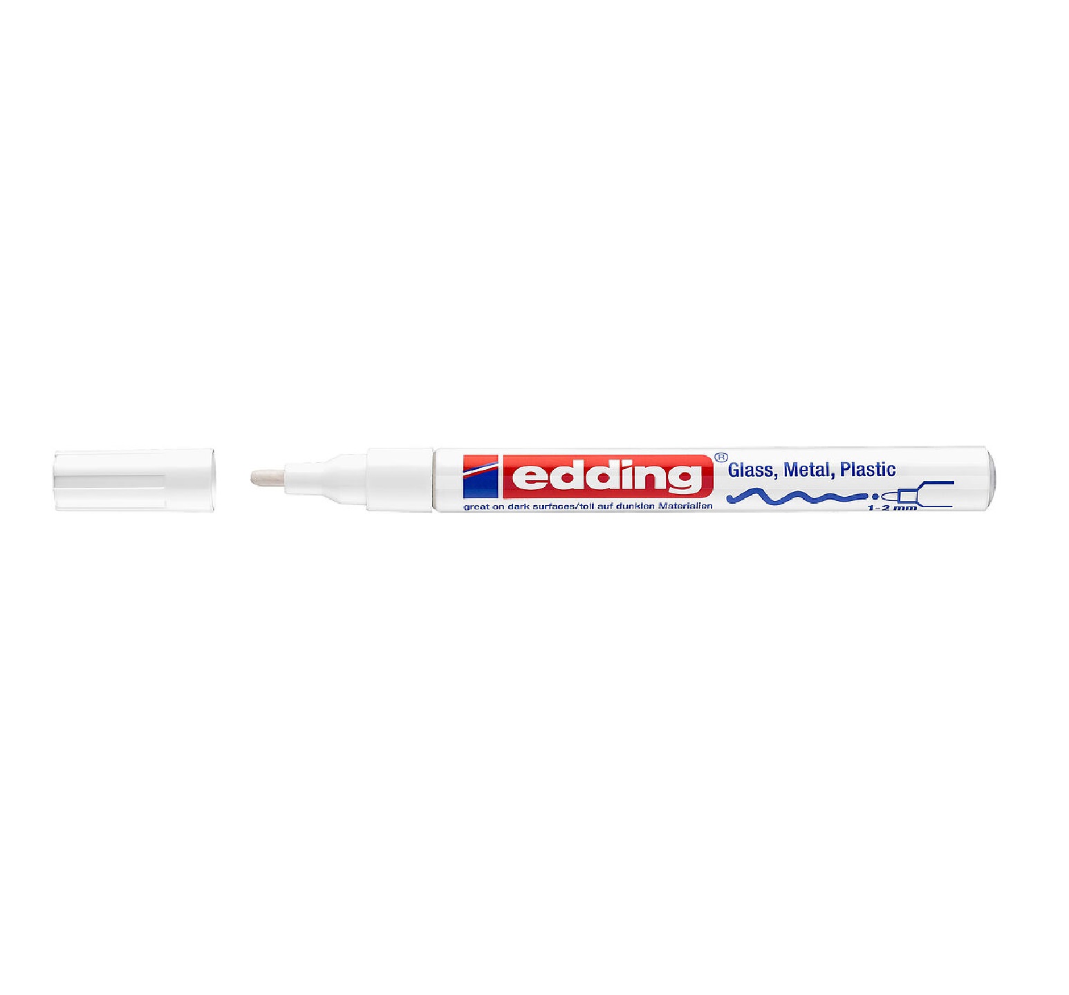 Lakový značkovač Edding 751 (1-2 mm) - bílý