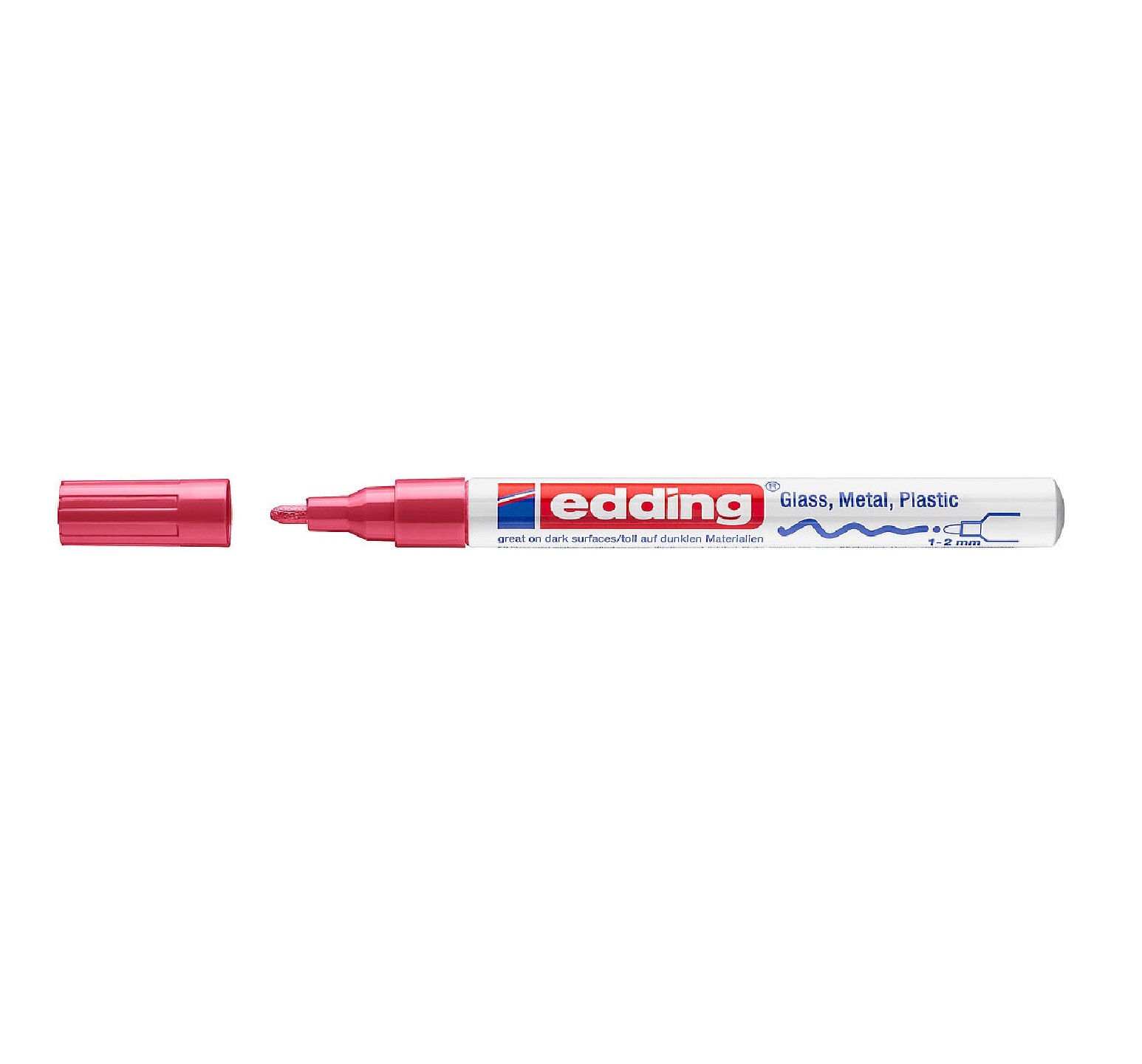 Lakový značkovač Edding 751 (1-2 mm) - červený