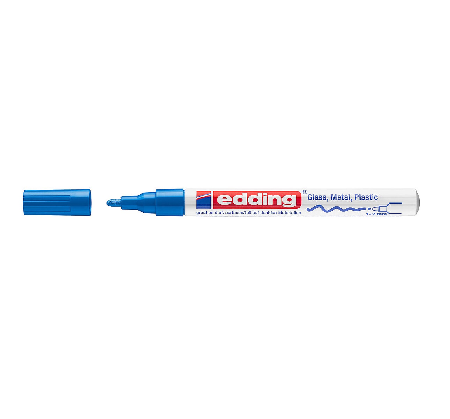 Lakový značkovač Edding 751 (1-2 mm) - modrý