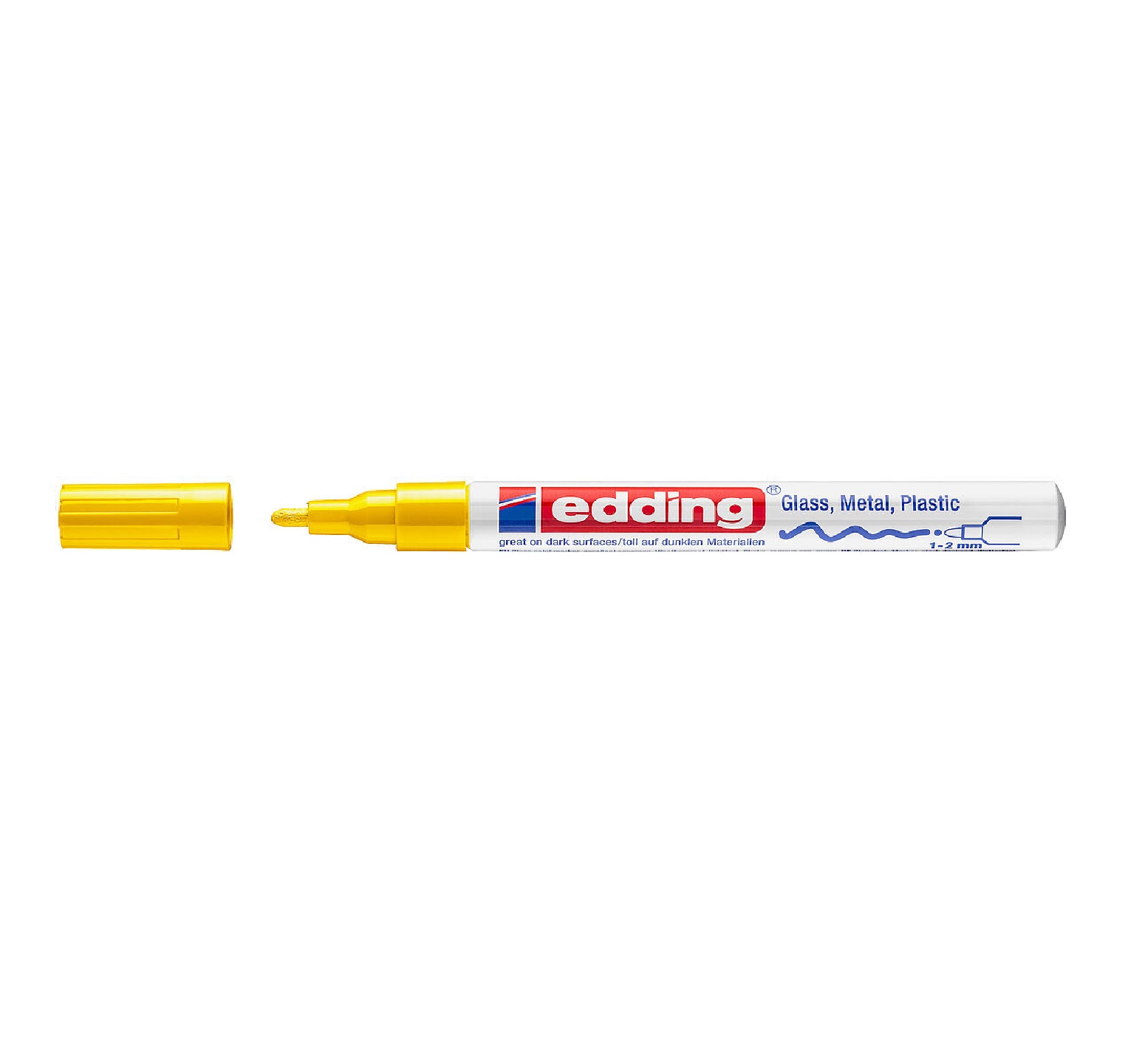 Lakový značkovač Edding 751 (1-2 mm) - žlutý