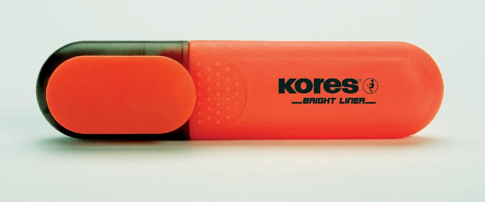 Zvýrazňovač KORES bright liner 36104, oranžový