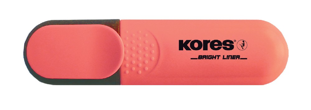 Zvýrazňovač KORES bright liner 36107, červený