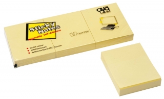 Samolepicí bloček AURO 40x50 žlutý 3 ks/bal.
