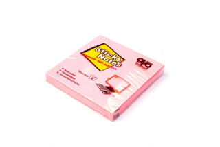 Samolepicí bloček AURO 75x75 růžový neon
