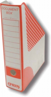 Archivační box EMBA otevřený papírový červený