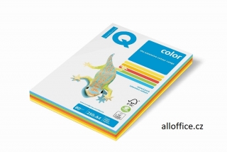 Barevný papír IQ COLOR A4 80 g intenzivní mix barev, 5 x 50 archů