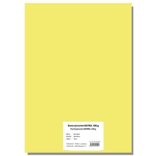 Barevný karton EXTRA A4 300g světle žlutý 10 listů