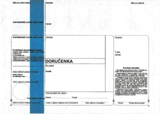 Doručenka modrá C5 BOWA 229 x 162 ODJ-DZ, správní řád, samolepicí s KP