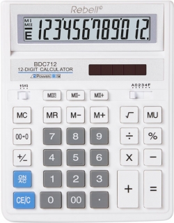 Kalkulačka REBELL BDC 712 bílá