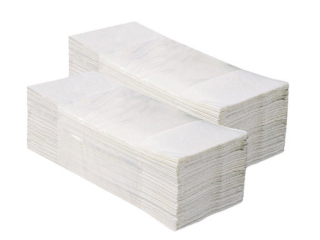 Ručníky Z-Z dvouvrstvé, bílé, 3000 kusů / karton