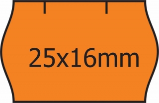 Cenová etiketa 25 x 16 CONTACT, 1100 etiket, oranžová