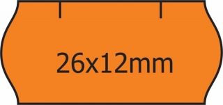 Cenová etiketa 26 x 12 CONTACT, 1500 etiket, oranžová