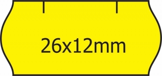 Cenová etiketa 26 x 12 CONTACT, 1500 etiket, žlutá