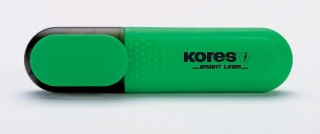 Zvýrazňovač KORES bright liner 36105, zelený 