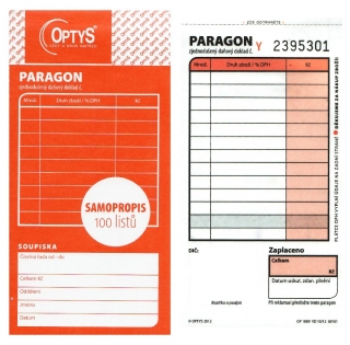 OPTYS 1089 PARAGON NCR, číslovaný 2x50l.